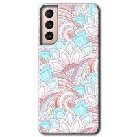 Samsung Galaxy S21 Plus HD Baskılı Kılıf + 9D Tam Ekran Koruyucu - Çin Mandala 1