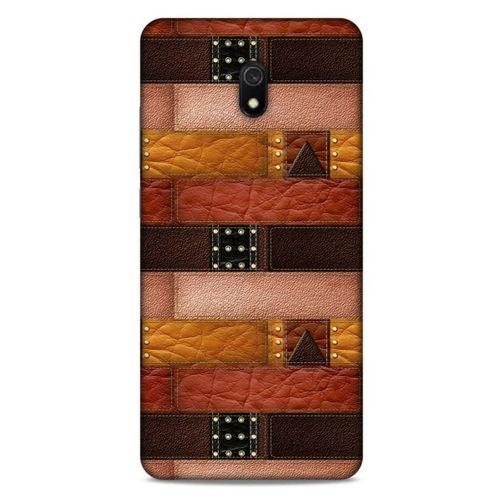 Xiaomi Redmi 8A Kılıf Patchwork (33) Hybrid Kılıf Kahve Toz Pembe