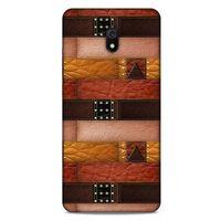 Xiaomi Redmi 8A Kılıf Patchwork (33) Hybrid Kılıf Kahve Toz Pembe