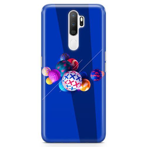 Oppo A5 2020 Kılıf 3D Toplar Arka Kapak Koruma Desenli Full Koruyucu