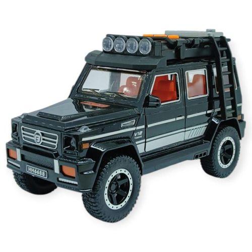 Sesli Işıklı Metal Off- Road Araba 16 cm - D700-04 - Siyah