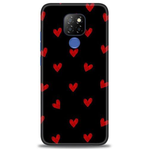 General Mobile GM 20 Kılıf HD Baskılı Kılıf - Kırmızı Kalpler + Tam Ekran Koruyucu