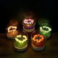 Led Işıklı Lale Cam Fanus