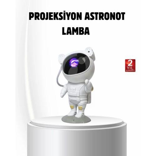 Bluetooth Müzikli Astronot Projeksiyon Lambası Yıldız Ve Ay Efektli