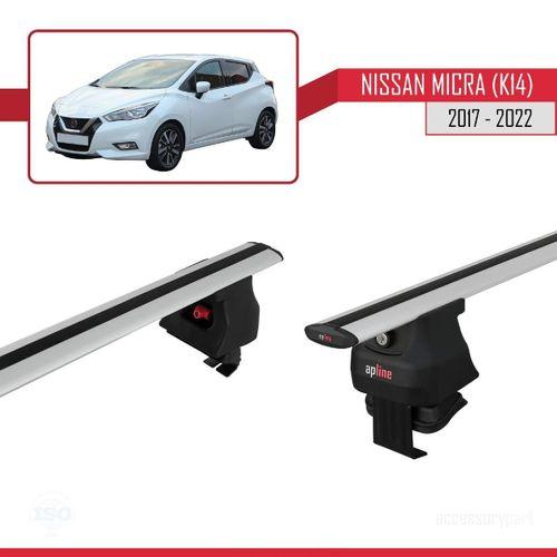 Nissan Micra / March (K14) 2017-2022 Arası ile uyumlu ACE-4 Ara Atkı Tavan Barı GRİ