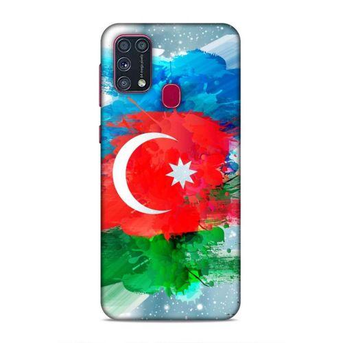 Samsung Galaxy M31 Uyumlu Kılıf Azarbaijan (15) Antişok Kılıf Bayrak İllustre