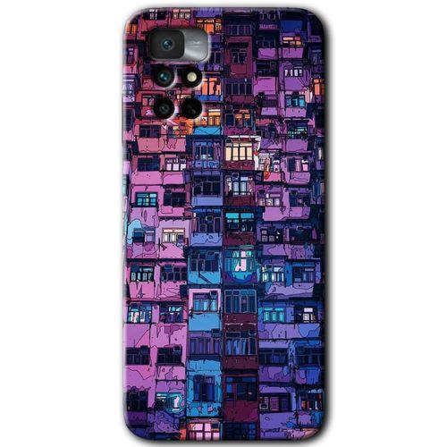 Redmi Note 11 4G Kılıf HD Desen Baskılı Arka Kapak - Şehir Görünümü