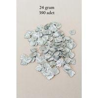 Oya Abiye Bileklik Kolye Pleksi Metalik Plastik Pul Gümüş Renk 24 gram 390 adet - BNC567