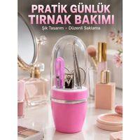Taşınabilir Manikür Seti Pembe Tırnak Bakım Ve Kişisel Bakım Kiti
