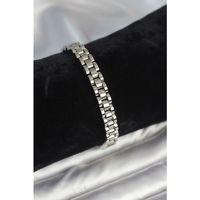 316L Çelik Gümüş Renk 7 mm Kalınlık Erkek Bileklik