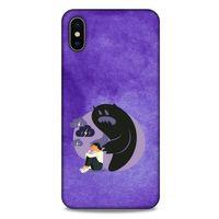 Apple iPhone XS Max Kılıf Depresyon (41) Tank Kılıf Koyu Yeşil Pembe