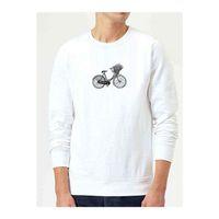 Bicycle Clipart Black And White Bicycle Baskılı Beyaz Erkek Sweatshirt