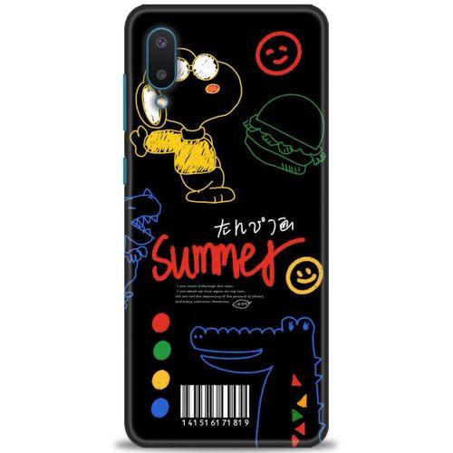 Samsung Galaxy A02 Kılıf HD Baskılı Kılıf - Summer + Tam Ekran Koruyucu