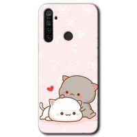 Realme 6i Kılıf HD Desen Baskılı Arka Kapak - Kedi Aşkı + Kırılmaz Cam