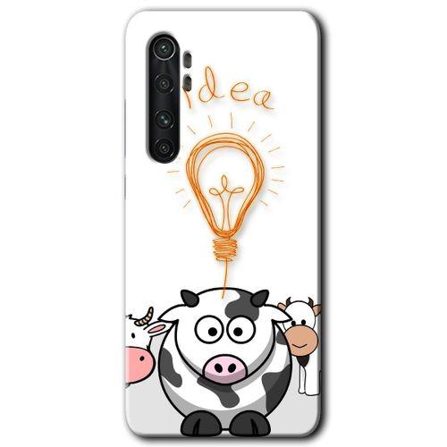 Xiaomi Mi Note 10 Lite HD Baskılı Kılıf + 9D Tam Ekran Koruyucu - İdea Lamp