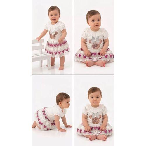 9/18 Ay Payet Baskılı Etekli Bebek Takımı