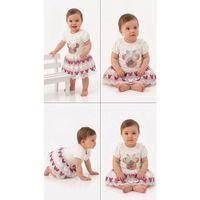 9/18 Ay Payet Baskılı Etekli Bebek Takımı