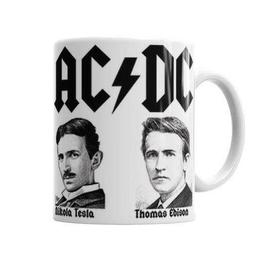 Ac Dc Tesla Ve  Edison  Kupa Bardak Porselen