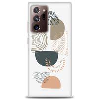 Samsung Galaxy Note 20 Ultra Kılıf HD Baskılı Kılıf - Turuncu Yarım Daire + Tam Ekran Koruyucu