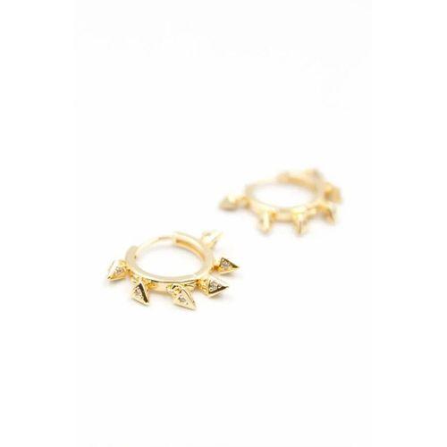 Sallantılı Halka Küpe - Altın