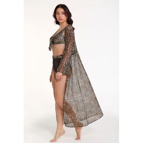 Argento 2106-3026 Kadın Önü Açık Uzun Kaftan