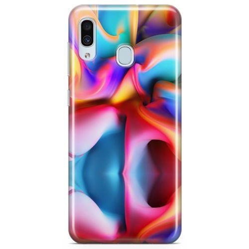 Samsung Galaxy A20 Kılıf Silikon Boya Arka Kapak Koruma Desenli Full Koruyucu