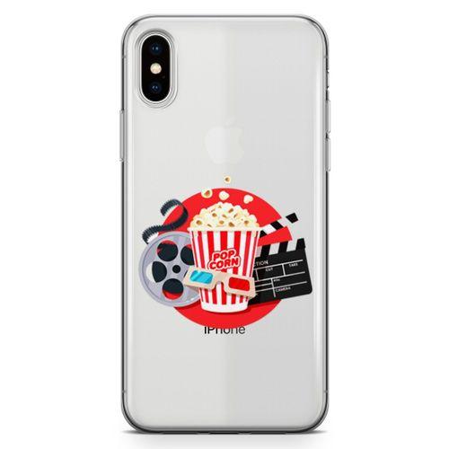 Apple iPhone XS Kılıf Sinema Popcorn Arka Kapak Koruma Desenli Full Koruyucu