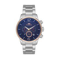 Ferro FM31916A-E Gümüş Çelik Kordon 45 mm Fonksiyonlu Erkek Kol Saati