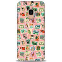 Samsung Galaxy S9 Kılıf HD Baskılı Kılıf - Pullar + Tam Ekran Koruyucu