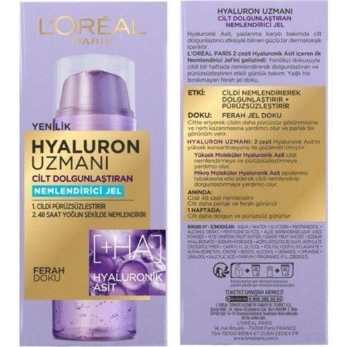 Loreal Paris L'oreal Paris Hyaluron Uzmanı Nemlendirici Jel 50ML