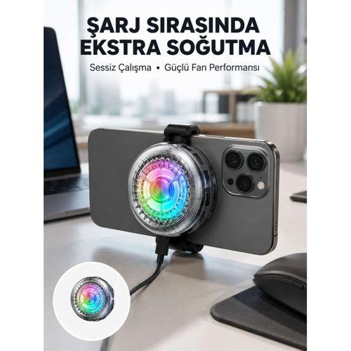Rgb Telefon Fanı Sessiz Soğutucu Tüm Akıllı Telefonlara Uygun Yeni Nesil