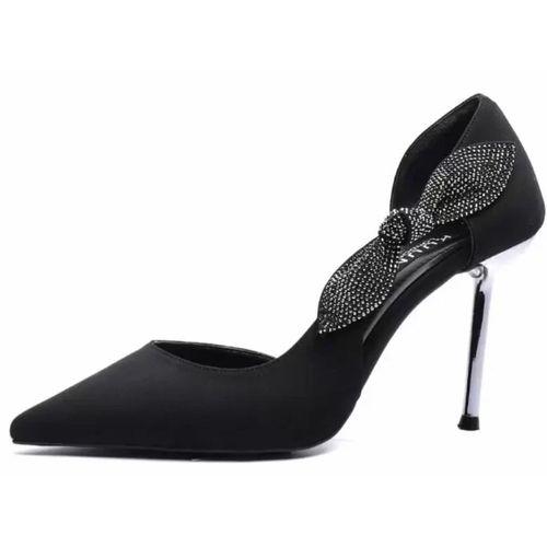 Kuum K25-820, Siyah Stiletto 9 Cm Kadın Abiye Ayakkabı