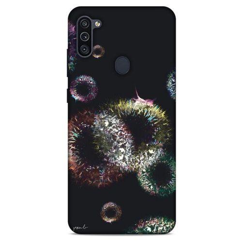 Y.Liva-2021 Özel Seri Siyah Soyut-78 Samsung Galaxy M11 Kılıf Silikon Kapak