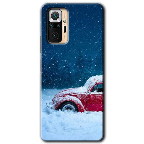 MRCİLETİSİM Xiaomi Redmi Note 10 Pro Kılıf Baskılı Kapak - Karlı Vosvos + 5D Tam Kaplayan Cam