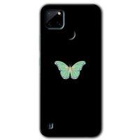 Realme C21 Kılıf HD Desen Baskılı Arka Kapak + Temperli Cam - Butterfly Tree