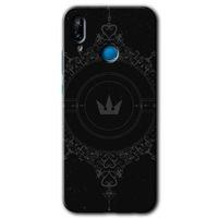 Huawei P20 Lite Kılıf Kapak - Siyah Mandala 1 +Hayalet Ekran Yandan Gözükmez