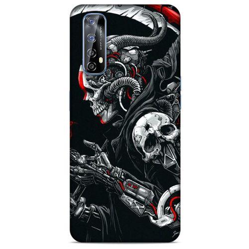 Realme 7 Uyumlu Kılıf Motorsiklet (23) Ultra Koruma Kılıfı Kurukafa