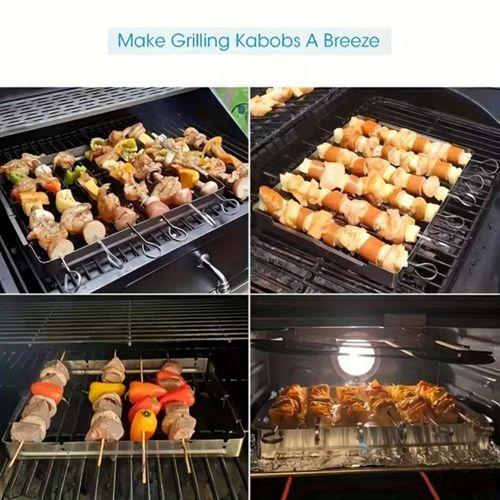 10'lu Paslanmaz Çelik Şiş Seti (20 cm) - Airfryer & Mangal