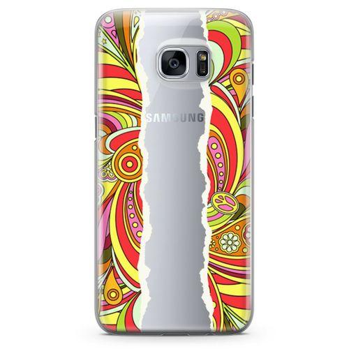 Samsung Galaxy S7 Edge Kılıf Şal Fular Arka Kapak Koruma Desenli Full Koruyucu