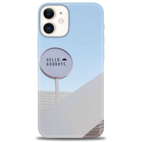 iPhone 12 Kılıf HD Baskılı Kılıf - Hello GoodBye + Tam Ekran Koruyucu