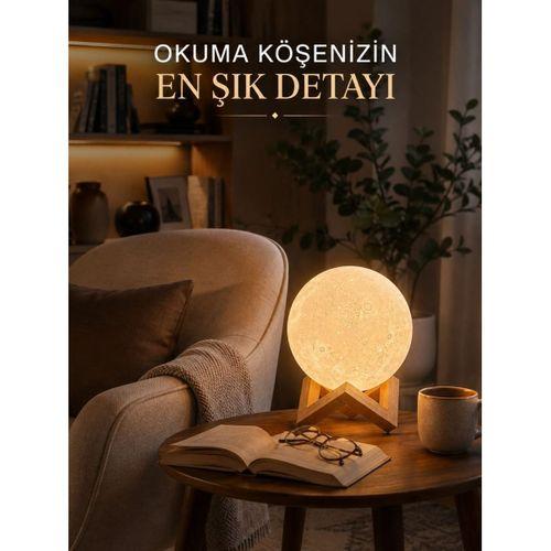 Modern Tasarımlı 3d Ay Lambası Yatak Odası Ve Salon Dekoru