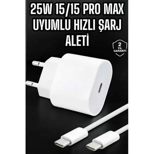 Güç Adaptörü Ve Kablosu Şarj Aleti 15/15 Pro Max Uyumlu Hızlı Şarj