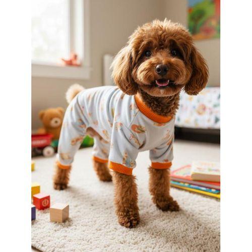 Cozy Meow Köpek Uyku Takımı | Pamuklu Penye Köpek Tulumu ve Mini Yastık | Küçük Irklar İçin | Tüy Dökülmesini Azaltır