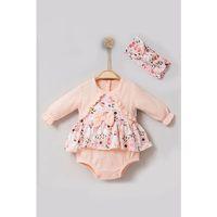 Bahar Çiçekleri Desenli Bandanalı Kız Bebek Romper