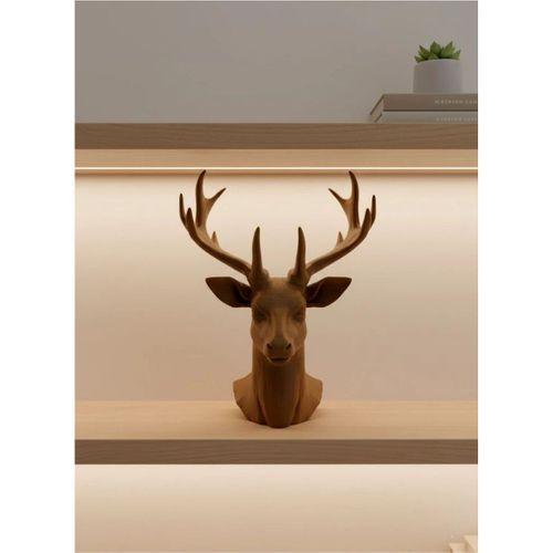 Dekoratif Kahverengi Geyik Biblo Salon Ve Raf Dekoru