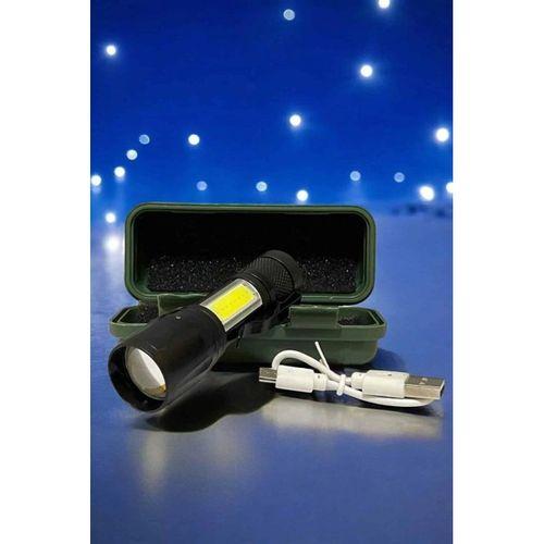 El Feneri Led Usb Şarjlı Zoom Mini Led Işık Acil Durum Feneri