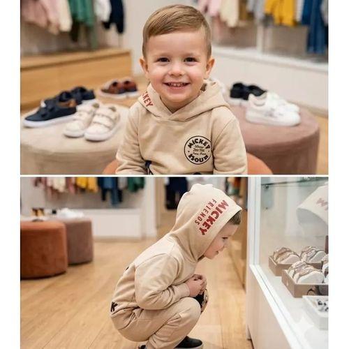 2-5 Yaş Kapşonlu Sırt Baskılı Çocuk Takımı