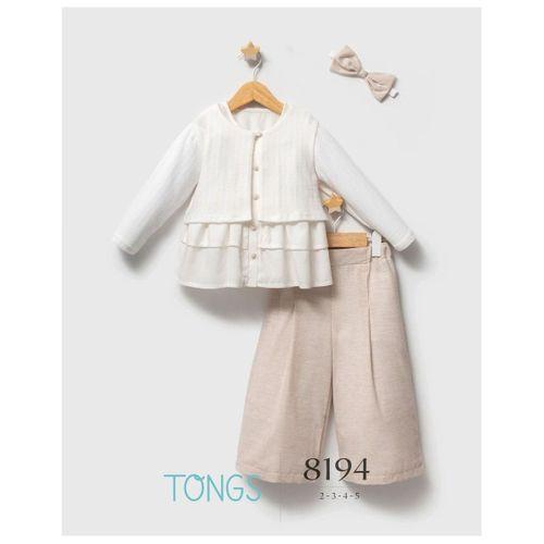 Tongs Baby Tongs Yazlık Üçlü Takım 8194 Bej