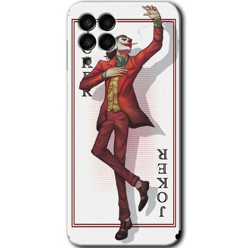 MRCİLETİSİM Samsung Galaxy M33 Kılıf Baskılı Kapak - Joker İskambil +Tam Ekran Koruyucu