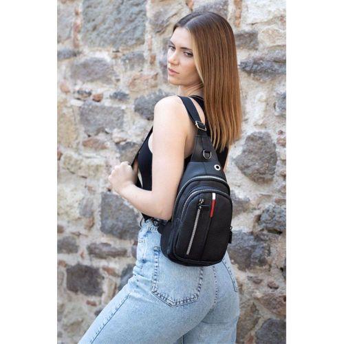 Monalisa HomeNewish Çapraz Göğüs Ve Omuz Çantası BodyBag Siyah (Boy:30cm En:16cm)